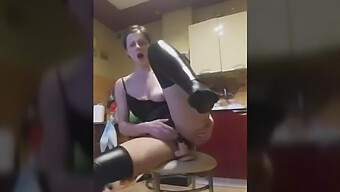 Polish Girl Rides Dildo To Orgasm On Chair