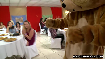 Join The Fun With The Well-Known Dancing Bear In An Orgy Party! (Cfnm)