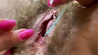 Wet And Wild: Hairy Amateur Masturbates To Orgasm