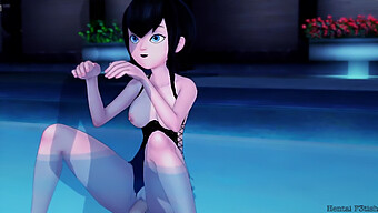 Mavis' Bikini Pool Party Turns Into A Steamy Hentai Video