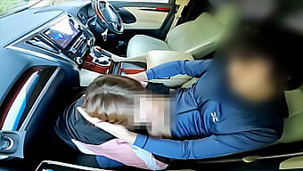 Amateur Japanese Wife Cheats On Her Husband With A Stranger In A Car