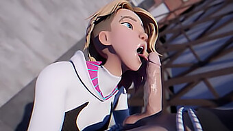 Gør Dig Klar Til Noget Intens Deepthroat-Action Med 18-Årige Spider-Gwen