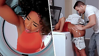 La Milf Nera Misty Stone Viene Scopata Nel Culo In Lavatrice