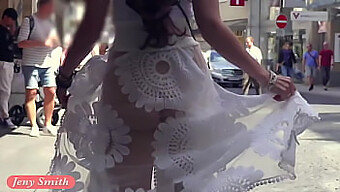 Jeny Smith'S Transparent Dress And Public Flashing In High Definition