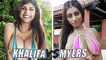 Samling Av De Hotteste Øyeblikkene Med Mia Khalifa Og Violet Myers