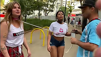 Des Prostituées De Sao Paulo En Laisse Dans Une Démonstration Audacieuse De Domination Féminine.