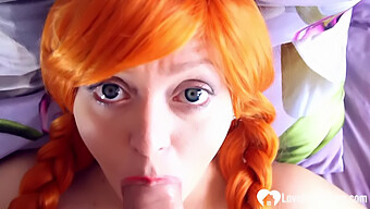 Redhead Cosplayer Gets Face-Fucked In Homemade Porn Video