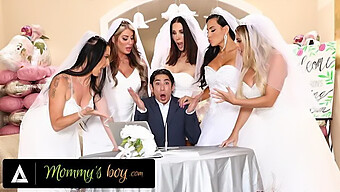 Horny Brides-To-Be Get Wild With A Wedding Planner In A Raunchy Group Sex Session