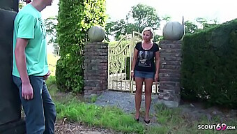 Big Natural Tits Milf Mom Catches Son Jerking Off In The Garden And Helps Him Finish